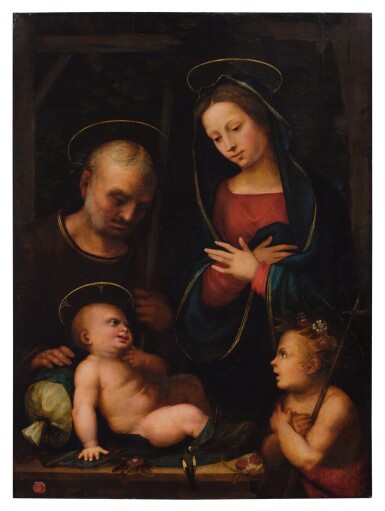 View full screen - View 1 of Lot 238. Holy Family with Saint John the Baptist.