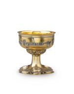 A parcel-gilt silver chalice-shaped cup, Henri Husson, Paris, 1905 | Coupe en forme de calice en vermeil et argent par Henri Husson, Paris, 1905