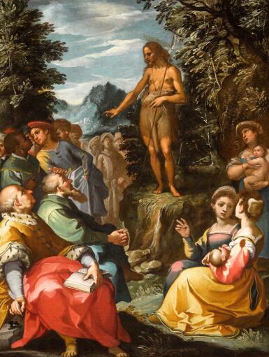 View full screen - View 1 of Lot 25. Saint John the Baptist preaching in the wilderness.