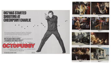 View full screen - View 1 of Lot 153. OCTOPUSSY (1983) POSTER, BRITISH, SPECIAL ADVANCE, WITH SET OF 8 FRONT OF HOUSE STILLS , BRITISH .