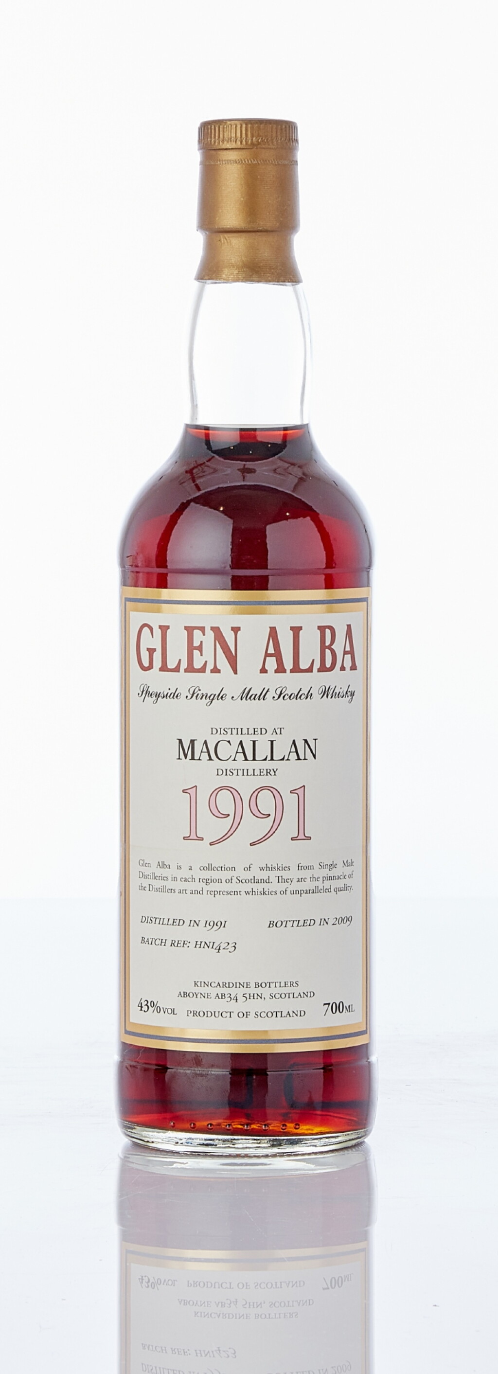 View full screen - View 1 of Lot 6080. Macallan Glen Alba 43.0 abv 1991 (1 BT70).