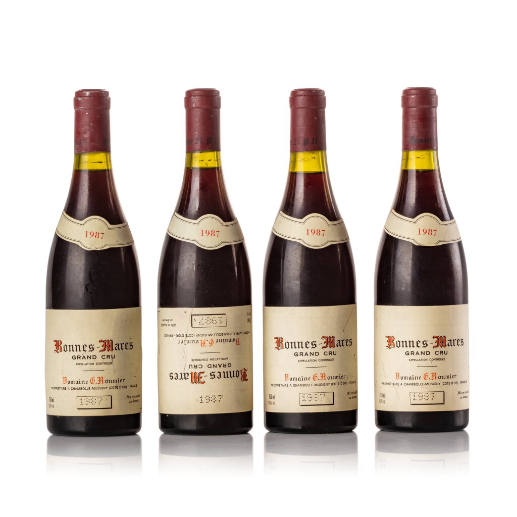 View full screen - View 1 of Lot 4. Bonnes Mares 1987 Domaine Georges Roumier (4 BT).