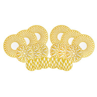 View full screen - View 1 of Lot 1681. Set of Eighteen Soleil d’Hermès Porcelain Tableware Sets.