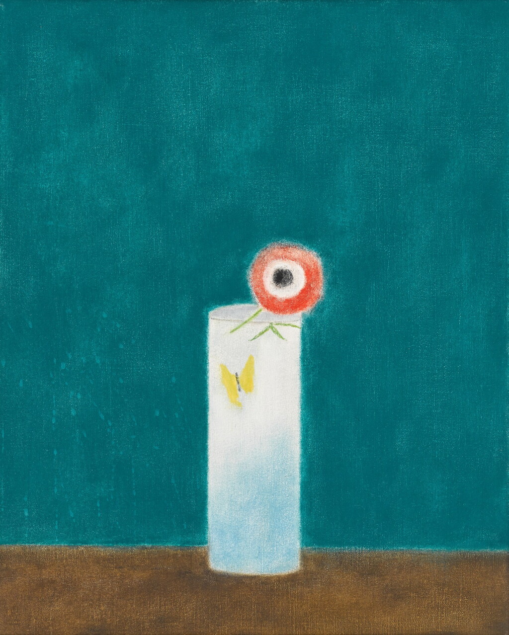 View full screen - View 1 of Lot 84. Butterfly Vase with Anemone.