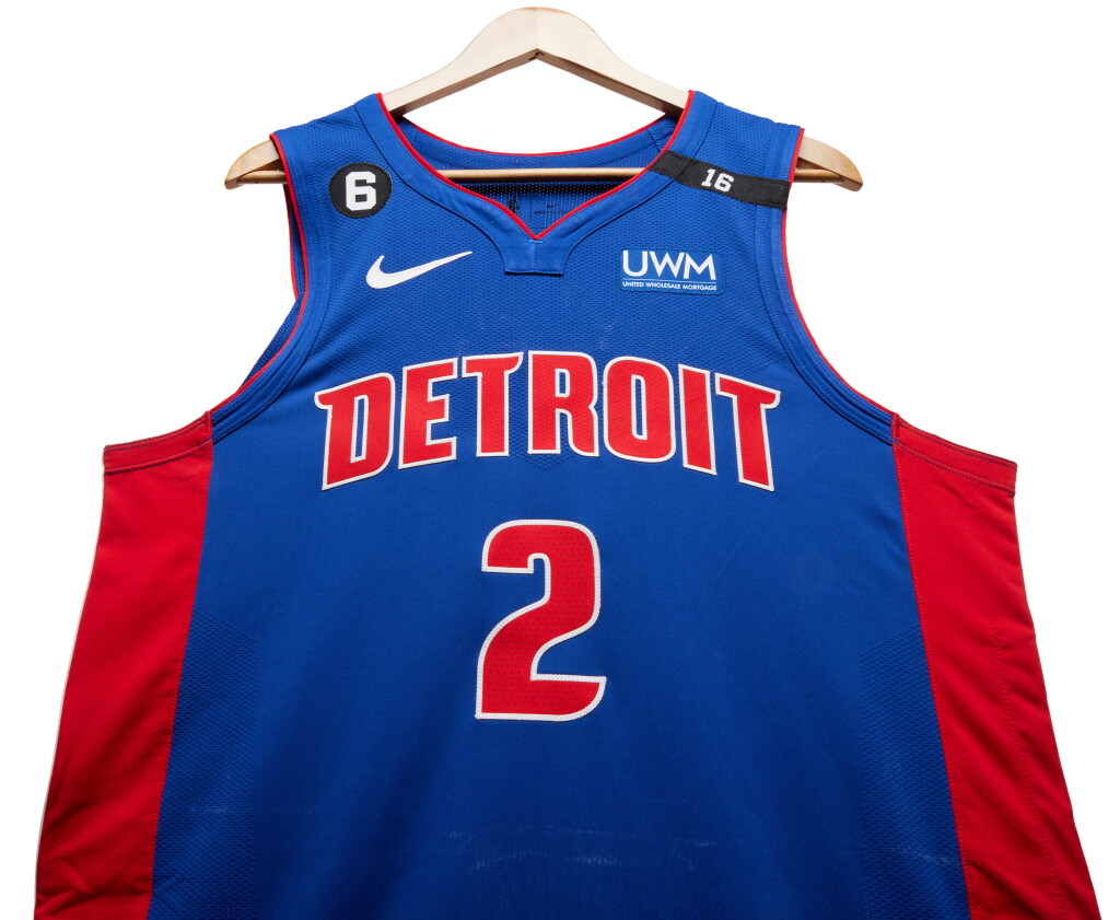 View full screen - View 1 of Lot 184. Cade Cunningham Detroit Pistons 2022-2023 Game Worn Icon Edition Jersey.