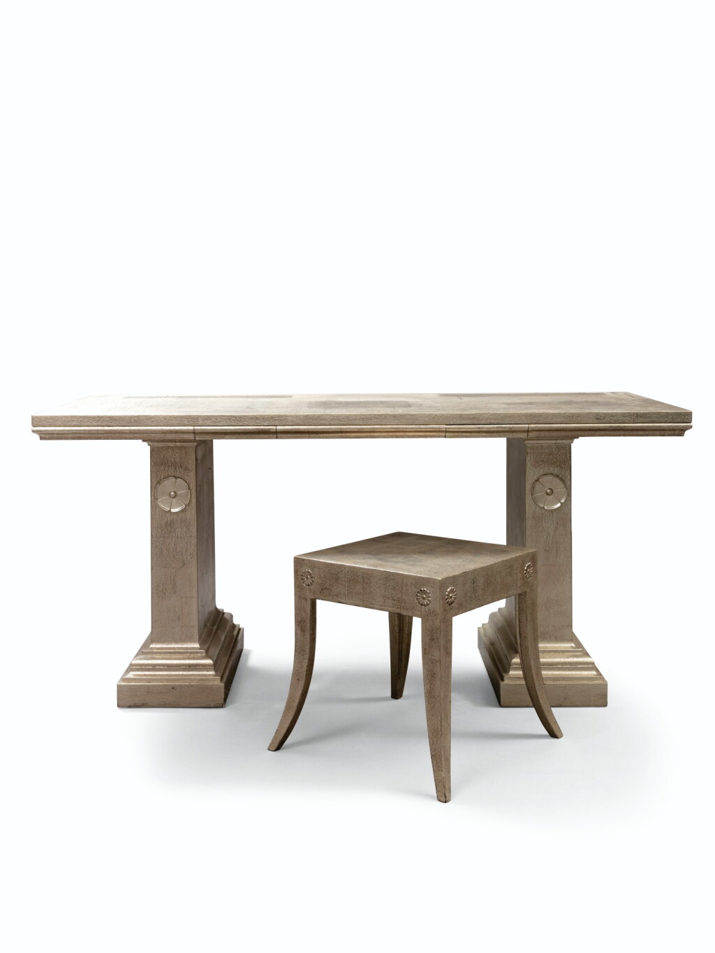 View full screen - View 1 of Lot 16. Dressing table and its stool, designed circa 1930.