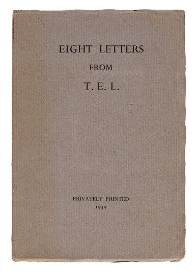 View full screen - View 1 of Lot 131. LAWRENCE, T.E. | Eight Letters from TEL, one of 50 copies, 1939.
