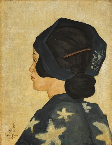 View full screen - View 1 of Lot 110. Léonard Tsuguharu Foujita 藤田嗣治 | Oshima Girl 大島少女.