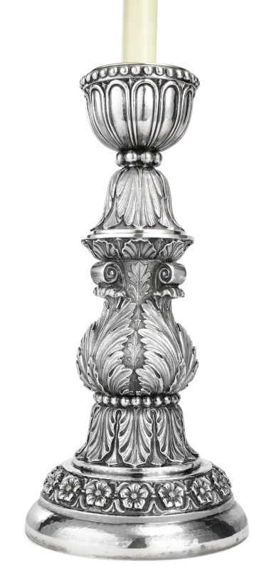 View full screen - View 1 of Lot 438. An Italian Silver Table Lamp, Buccellati, 20th century.