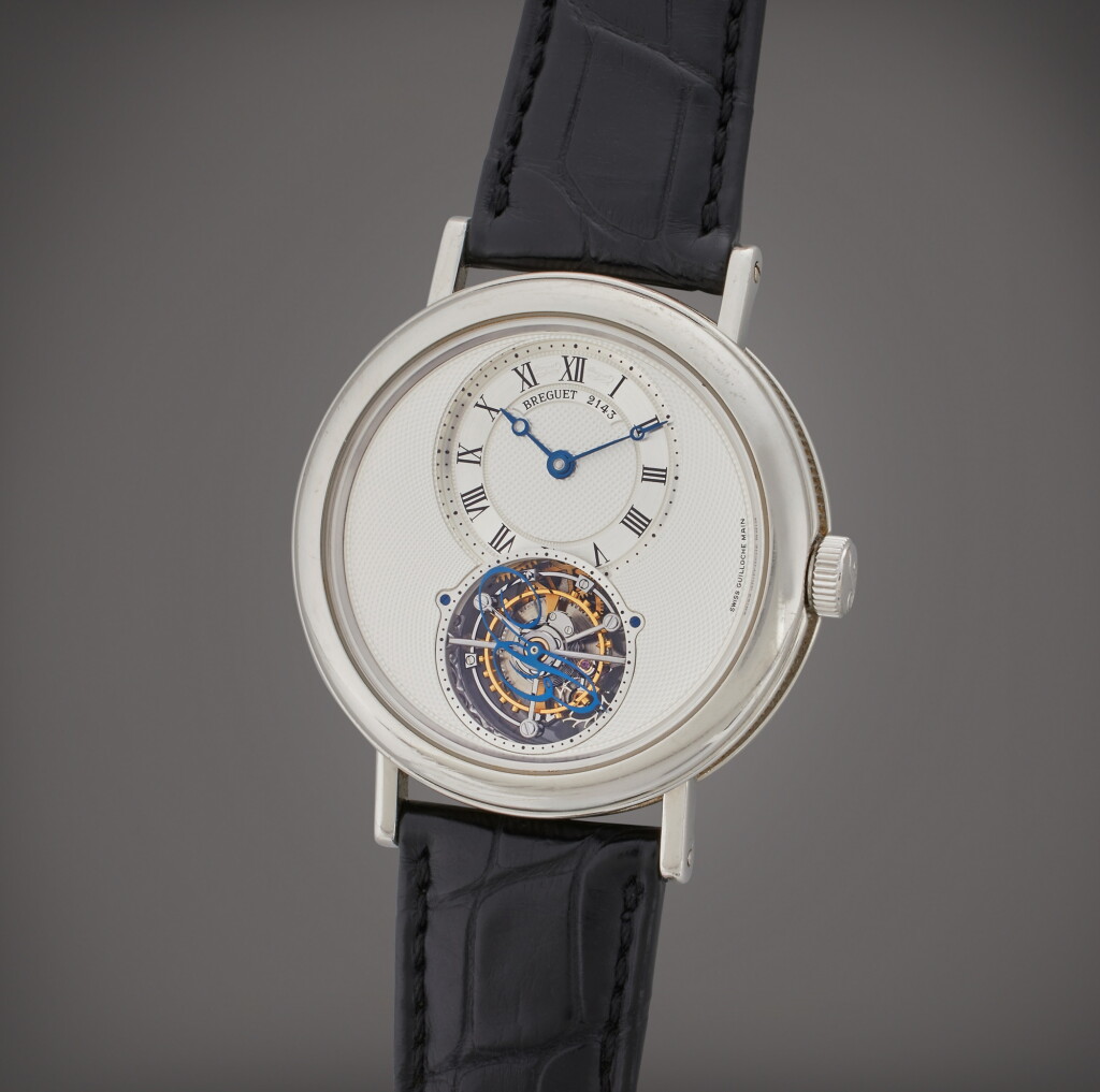View full screen - View 1 of Lot 89. Reference 5357 Classique | A platinum tourbillon wristwatch, Circa 2003.