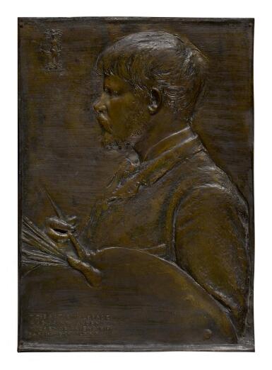 View full screen - View 1 of Lot 32. AUGUSTUS SAINT-GAUDENS | JULES BASTIEN LEPAGE: A PORTRAIT RELIEF.