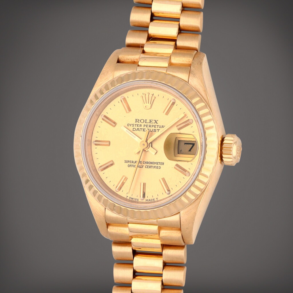 View full screen - View 1 of Lot 324. Datejust, Reference 69178 | A yellow gold wristwatch with date and bracelet | Circa 1987.