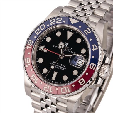 View full screen - View 1 of Lot 7. ROLEX | GMT Master II, Ref. 126710BLRO, A Stainless Steel Wristwatch with Bracelet, Circa 2018.