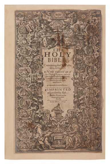 View full screen - View 1 of Lot 127. Bible in English | A complete copy of the "Great She Bible".