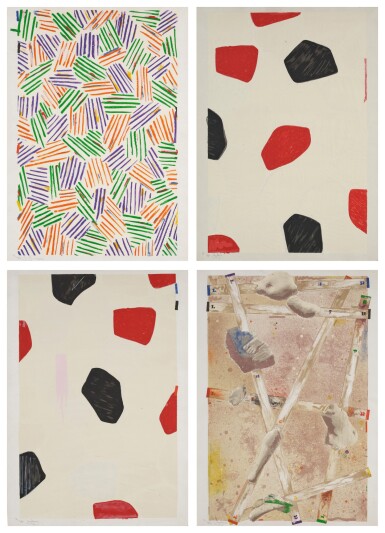View full screen - View 1 of Lot 1139. Four Panels from Untitled 1972 (ULAE 149).