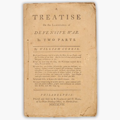 View full screen - View of William Currie | A Treatise On the Lawfulness of Defensive War.