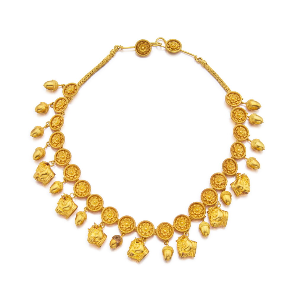 View full screen - View 1 of Lot 217. Gold Necklace.