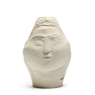 View full screen - View 1 of Lot 14. Tête de femme couronnée de fleurs (A. R. 236).