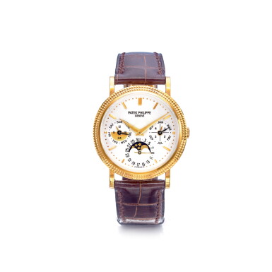 View full screen - View 1 of Lot 899. PATEK PHILIPPE | REF 5039J, A YELLOW GOLD AUTOMATIC PERPETUAL CALENDAR WRISTWATCH WITH MOON PHASES, MADE IN 2005 | 百達翡麗 | 5039J型號黃金自動上鏈萬年曆腕錶備月相顯示,2005年製.