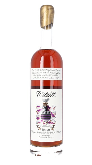 View full screen - View 1 of Lot 67. Willett Family Estate Single Barrel Bourbon 21 Year Old 98 proof NV (1 BT75).
