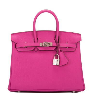View full screen - View 1 of Lot 4. Hermès Magnolia Togo Birkin 25cm Palladium Hardware.