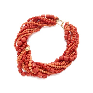 View full screen - View 1 of Lot 98. Coral Necklace.
