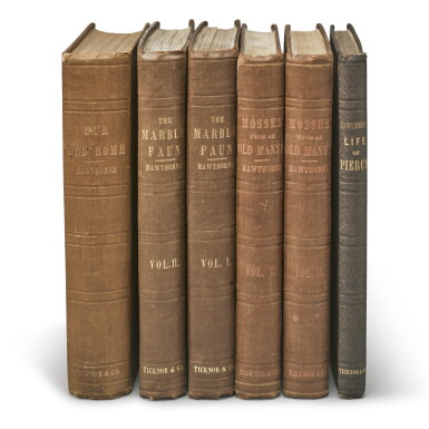 View full screen - View 1 of Lot 31. HAWTHORNE, NATHANIEL | A Group of Four Titles.
