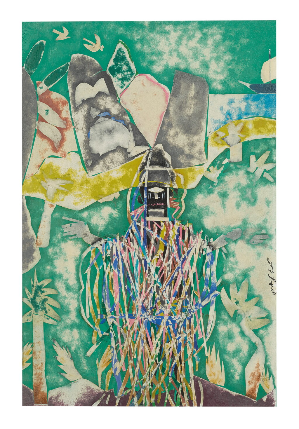 View full screen - View 1 of Lot 420. ROMARE BEARDEN | ODYSSEUS WARRIOR.