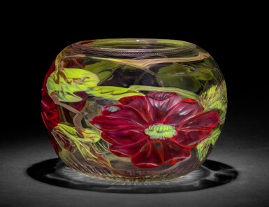 View full screen - View 1 of Lot 224. Cameo "Rose" Bowl.