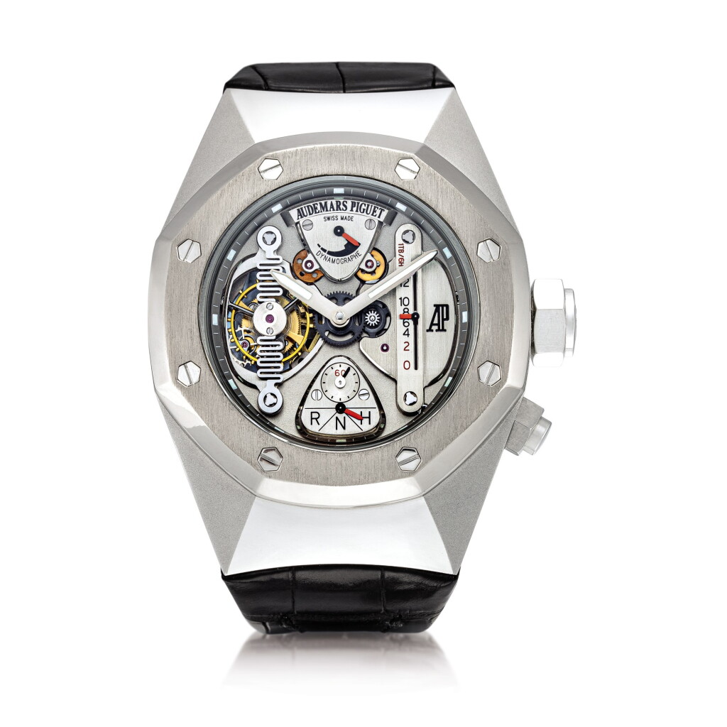 View full screen - View 1 of Lot 2241. Audemars Piguet | Royal Oak Concept, Reference 25980AI.OO.D003SU.01, A limited edition alacrite semi-skeletonised tourbillon wristwatch with dynamographe and power reserve indication, Circa 2005 | 愛彼 | 皇家橡樹概念系列 型號25980AI.OO.D003SU.01 限量版 alacrite 合金半鏤空陀飛輪腕錶,備扭矩力及動力儲備顯示,約2005年製.