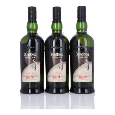 View full screen - View 1 of Lot 18. Ardbeg Supernova Committee Release SN2014 55.0 abv NV (3 BT 75cl).