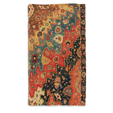 View full screen - View 1 of Lot 14. A 'Portuguese' Carpet Fragment, Khurasan, Northeast Persia, first half 17th Century.