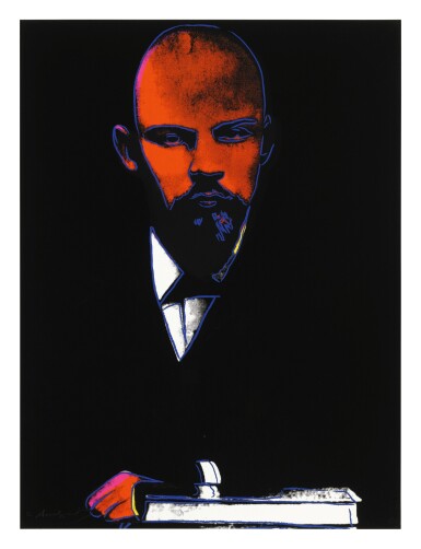 View full screen - View 1 of Lot 120. ANDY WARHOL | BLACK LENIN (FELDMAN & SCHELLMANN II.402).