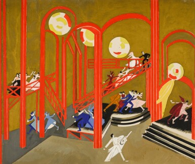 View full screen - View 1 of Lot 76. Ballroom Design for Colombine's Scarf.