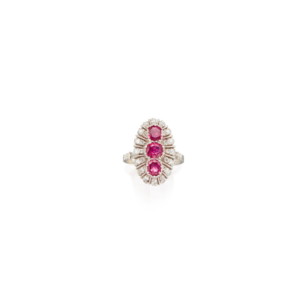 View full screen - View 1 of Lot 116. RUBY AND DIAMOND RING, BUCCELLATI.
