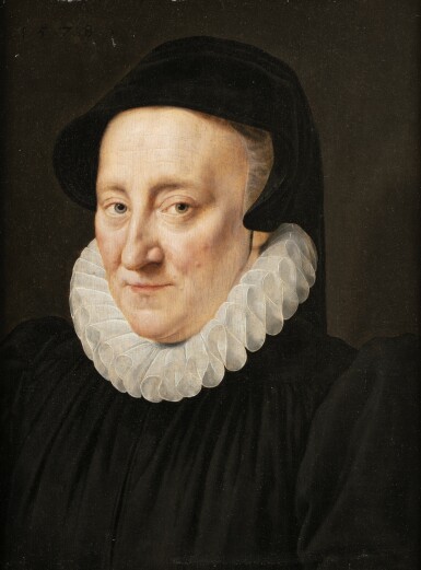 View full screen - View 1 of Lot 8. ADRIAEN THOMASZ. KEY | PORTRAIT OF AN ELDERLY LADY, BUST LENGTH .