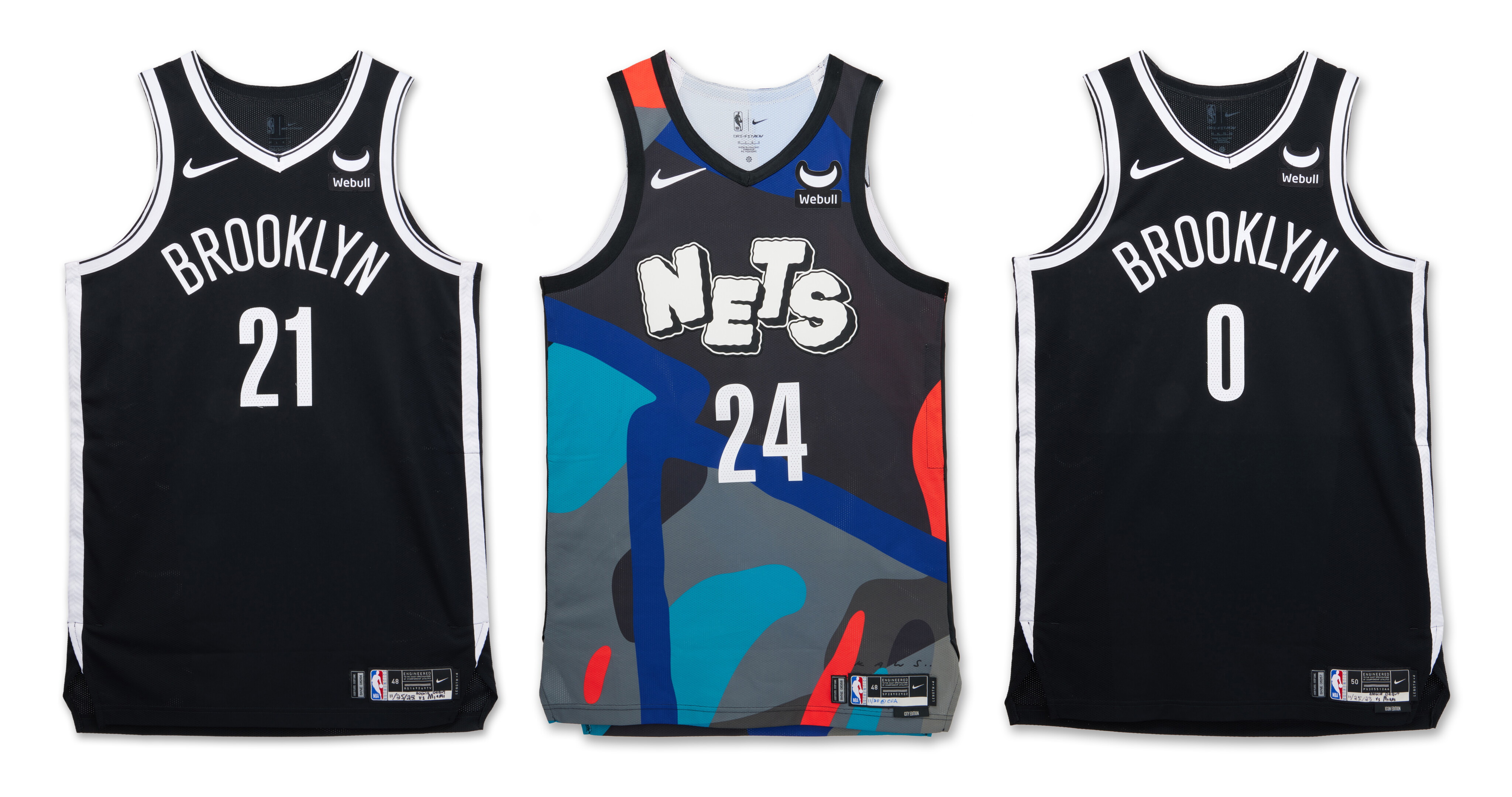 Set Of 3 Brooklyn Nets 2023 2024 Game Worn Jerseys Thomas set-of-3-brooklyn-nets-2023-2024-game-worn-jerseys-thomas