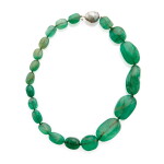 Beryl and Cultured Pearl Necklace