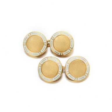 View full screen - View 1 of Lot 151. Bulgari, Pair of cufflinks (Bulgari, Paio di gemelli).