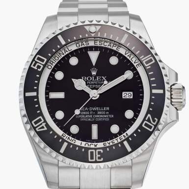 View full screen - View 1 of Lot 74. Reference 116660 Deepsea Sea-Dweller | A stainless steel automatic wristwatch with date and bracelet, Circa 2012.