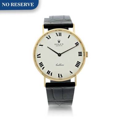 View full screen - View 1 of Lot 92. ROLEX | REFERENCE 3833 CELLINI A THIN YELLOW GOLD WRISTWATCH, CIRCA 1975.