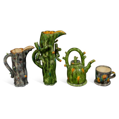 View full screen - View 1 of Lot 717. Two Jugs, One Teapot and a Teacup.