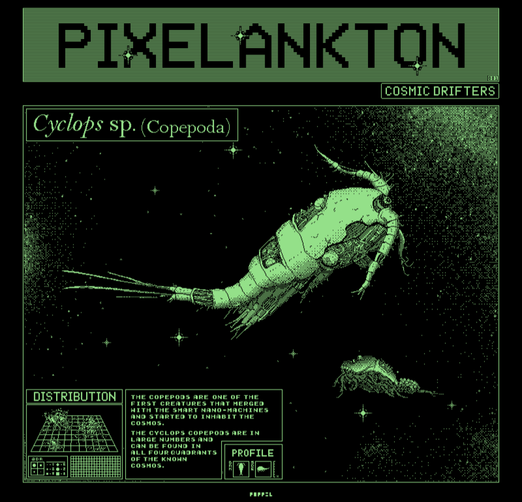 View full screen - View 1 of Lot 26. Pixelankton001 - Cyclops Copepods.
