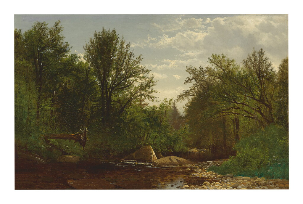 View full screen - View 1 of Lot 116. ALFRED THOMPSON BRICHER | A WOODLAND STREAM.