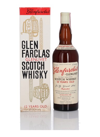 View full screen - View 1 of Lot 100. Glenfarclas-Glenlivet 12 Year Old 91 Proof NV (1 Bottle 4/5 Quart).