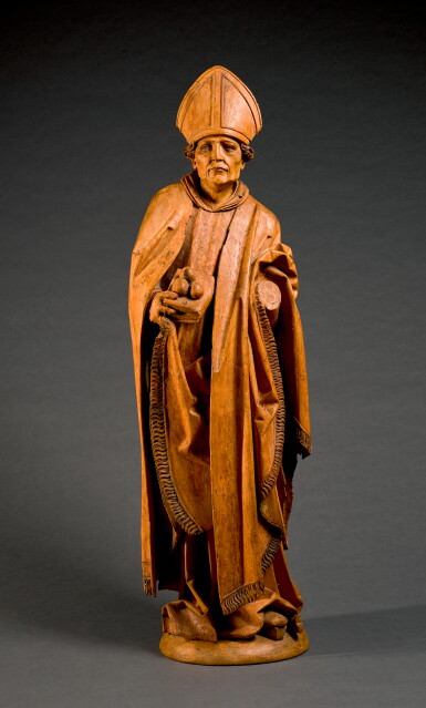 View full screen - View 1 of Lot 37. CIRCLE OF TILMAN RIEMENSCHNEIDER (1460-1531), GERMAN, FRANCONIA, CIRCA 1500| SAINT NICHOLAS OF MYRA.