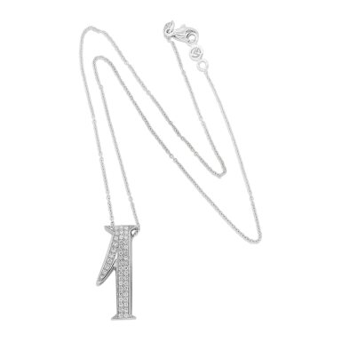 View full screen - View 1 of Lot 8640. The Numbers Collection | A white gold and diamond-set necklace, Circa 2010 The Numbers Collection | 白金鑲鑽石項鍊,約2010年製.