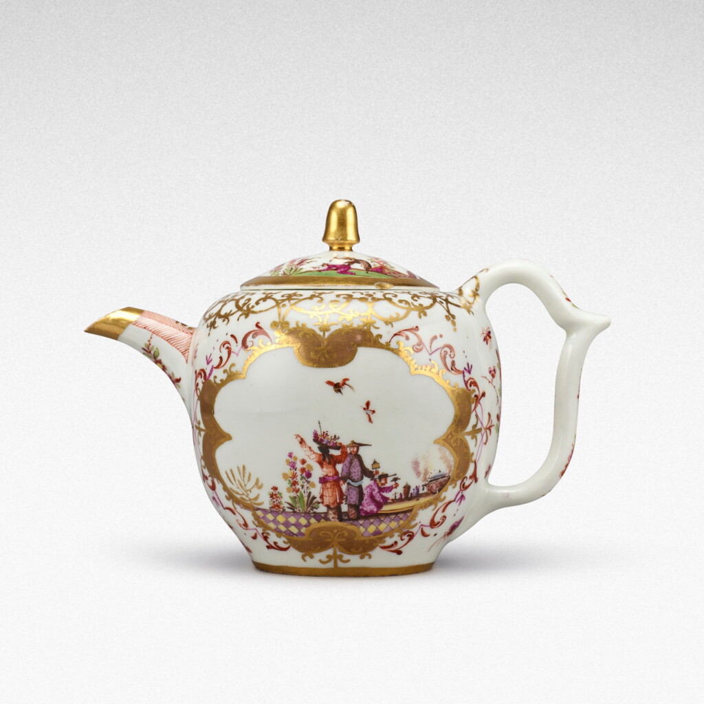 View full screen - View 1 of Lot 53. A Meissen small teapot and cover, Circa 1725-30 .