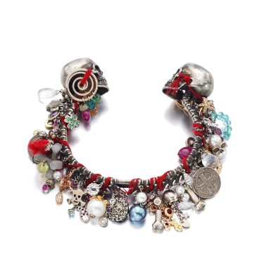 View full screen - View 1 of Lot 1110. Gem set and diamond bangle.