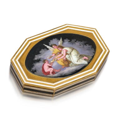 View full screen - View 1 of Lot 1090. A gold and enamel snuff box, Frères Jordan, Berlin, circa 1805.